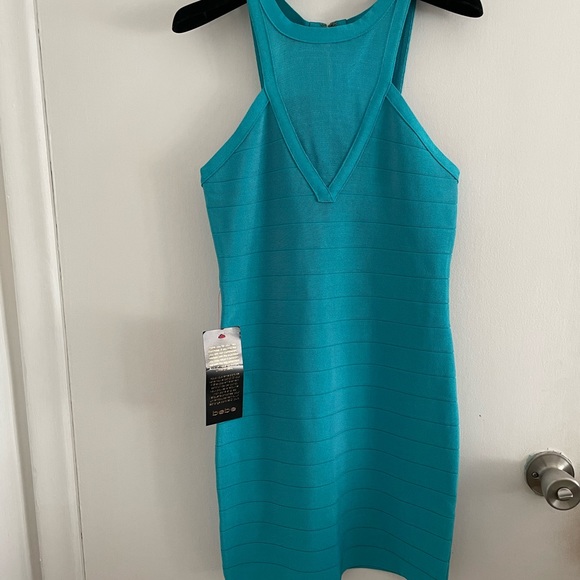 Bebe Turquoise Bandage Dress - Picture 8 of 13